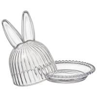 Блюдо сервировочное с крышк. RABBIT FAMILY 14*14*16см  302-106