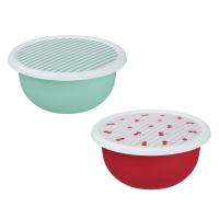 Миска п/э с крышкой 1,2л 2цвета 861-604