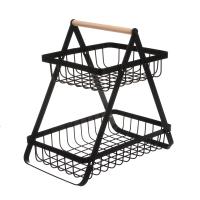 Корзина д/фруктов 2-х ярусеая нерж. 22*14*25см стальн. VETTA 827-133