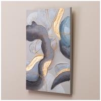 Картина  АБСТРАКЦИЯ ЧЕРНОЕ ЗОЛОТО 40*60*2,5см  534-210