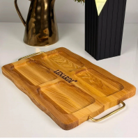 Менажница из ясеня с метал. ручками 27*40см (5) П 888-628