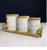 Набор банок 3шт 320/400/850мл на подст. BAMBOO (12) 140-169