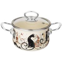 Кастрюля эмал ПАРИЖСКИЕ КОТЫ  1,5л  915-150