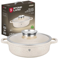 Жаровня АП индук 40см, 10л STONE LAND цв. крем  SL93-010