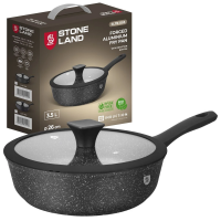Сковорода АП с крышк. индук 26см STONE LAND  SL78-005